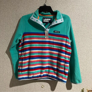 Quarter button up‎ lands end size xs(2-4) NWT